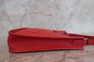 HERMES  EVELYNE TPM Epsom leather Rouge vif □I Engraving Shoulder bag 700100045