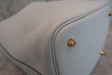 将图片加载到图库查看器，HERMES PICOTIN LOCK MM Clemence leather Blue pale D刻印 Hand bag 700010068
