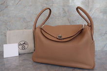 将图片加载到图库查看器，HERMES LINDY 34 Clemence leather Tabac camel □O刻印 Shoulder bag 600090011
