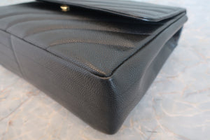 CHANEL/シャネル バイアスステッチチェーンショルダーバッグ キャビアスキン ブラック/ゴールド金具 ショルダーバッグ 700080221
