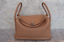 Load image into Gallery viewer, HERMES LINDY 34 Clemence leather Tabac camel □O Engraving Shoulder bag 600090011
