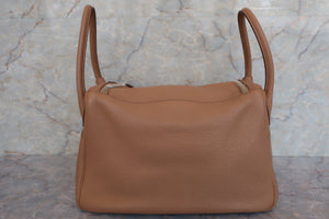 HERMES LINDY 34 Clemence leather Tabac camel □O刻印 Shoulder bag 600090011