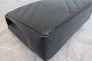 CHANEL/シャネル バイアスステッチチェーンショルダーバッグ キャビアスキン ブラック/ゴールド金具 ショルダーバッグ 700080221