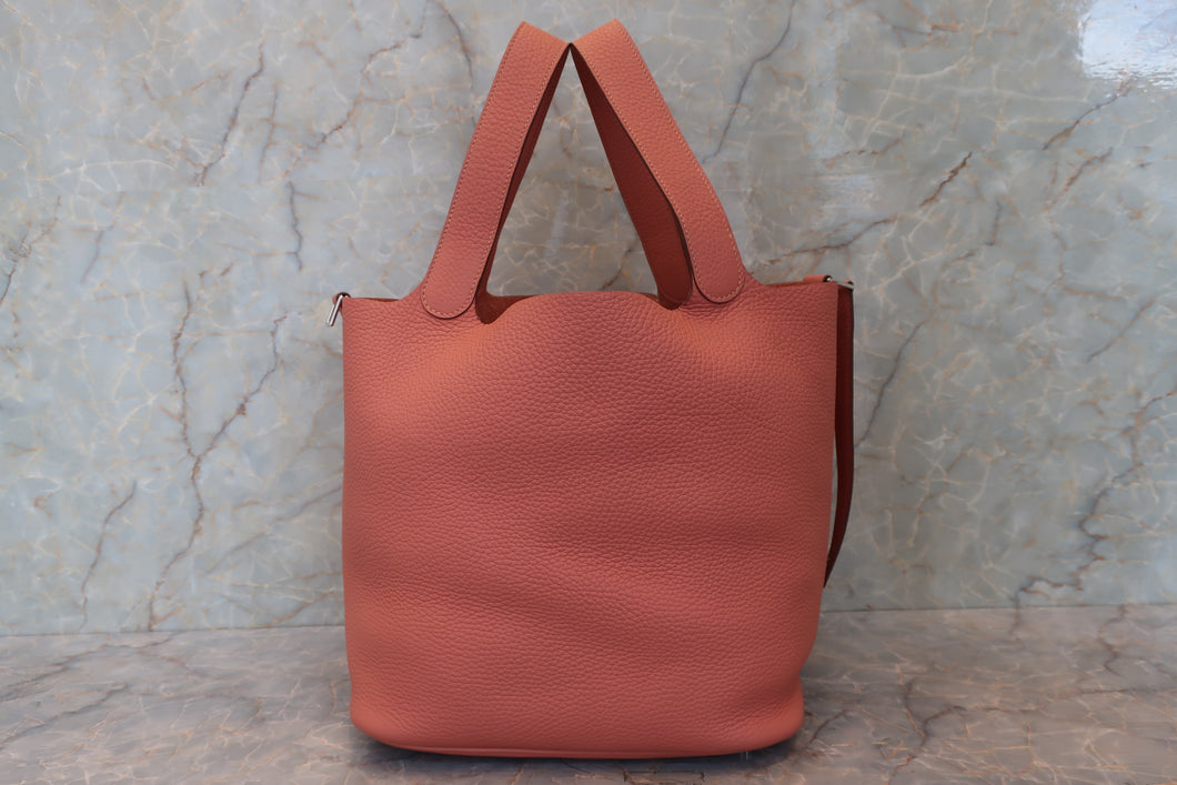 HERMES／エルメス ピコタンロックGM トリヨンクレマンス クレヴェット □R刻印 ハンドバッグ 700110069