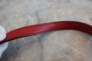 HERMES  EVELYNE TPM Epsom leather Rouge vif □I Engraving Shoulder bag 700100045