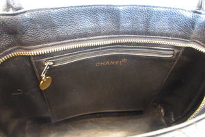 CHANEL/シャネル 復刻トート キャビアスキン ブラック/ゴールド金具 トートバッグ 700010024