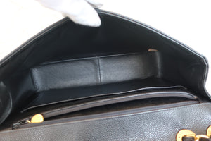 CHANEL/シャネル バイアスステッチチェーンショルダーバッグ キャビアスキン ブラック/ゴールド金具 ショルダーバッグ 700080221