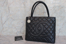 画像をギャラリービューアに読み込む, CHANEL/シャネル 復刻トート キャビアスキン ブラック/シルバー金具 トートバッグ 700070242
