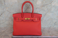 將圖片載入圖庫檢視器 HERMES／エルメス バーキン30 トゴ ルージュピヴォワンヌ □R刻印 ハンドバッグ 700060171

