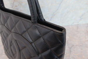 CHANEL/シャネル 復刻トート キャビアスキン ブラック/シルバー金具 トートバッグ 700070242