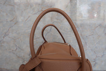 Load image into Gallery viewer, HERMES LINDY 34 Clemence leather Tabac camel □O Engraving Shoulder bag 600090011
