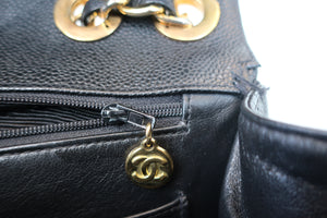 CHANEL/シャネル バイアスステッチチェーンショルダーバッグ キャビアスキン ブラック/ゴールド金具 ショルダーバッグ 700080221