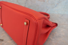 將圖片載入圖庫檢視器 HERMES／エルメス バーキン30 トゴ ルージュピヴォワンヌ □R刻印 ハンドバッグ 700060171

