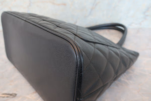 CHANEL/シャネル 復刻トート キャビアスキン ブラック/シルバー金具 トートバッグ 700070242