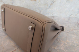 HERMES／エルメス バーキン25 ヴォースイフト グリスアスファルト C刻印 ハンドバッグ 700070281