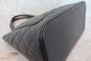 CHANEL/シャネル 復刻トート キャビアスキン ブラック/シルバー金具 トートバッグ 700070242