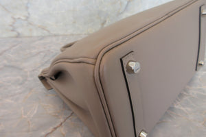 HERMES／エルメス バーキン25 ヴォースイフト グリスアスファルト C刻印 ハンドバッグ 700070281