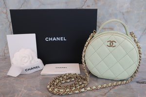 CHANEL/シャネル マトラッセミニチェーンショルダーバッグ キャビアスキン ライトグリーン/ゴールド金具 ショルダーバッグ 700090010