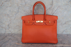 HERMES BIRKIN 35 Togo leather Orange □C刻印 Hand bag 600090252