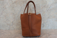 将图片加载到图库查看器，HERMES PICOTIN LOCK MM Clemence leather Gold B刻印 Hand bag 600110093
