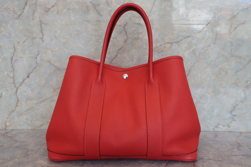 HERMES／エルメス ガーデンパーティＰＭ カントリー ルージュピヴォワンヌ R刻印 700110067