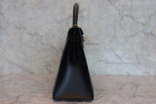 将图片加载到图库查看器，HERMES KELLY 28 Box carf leather Black □G刻印 Shoulder bag 800010144
