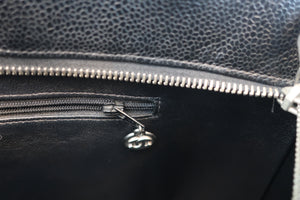 CHANEL/シャネル 復刻トート キャビアスキン ブラック/シルバー金具 トートバッグ 700070242