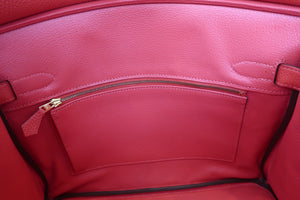 HERMES／エルメス バーキン30 トゴ ルージュピヴォワンヌ □R刻印 ハンドバッグ 700060171