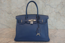 画像をギャラリービューアに読み込む, HERMES／エルメス バーキン30 トリヨンクレマンス ブルー □J刻印 ハンドバッグ 800030031
