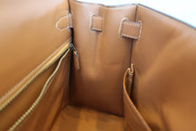 将图片加载到图库查看器，HERMES KELLY 28 Box carf leather Natural 〇O刻印 Hand bag 600070175
