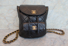 画像をギャラリービューアに読み込む, CHANEL/シャネル マトラッセチェーンリュック ラムスキン ブラック/ゴールド金具 リュック 700070219
