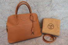 将图片加载到图库查看器，HERMES BOLIDE 35 Graine Couchevel leather Natural 〇U刻印 Shoulder bag 600070172
