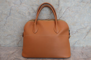 HERMES BOLIDE 35 Graine Couchevel leather Natural 〇U刻印 Shoulder bag 600070172