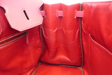 Load image into Gallery viewer, HERMES BIRKIN 40 Fjord leather Rouge vif 〇U Engraving Hand bag 600060054
