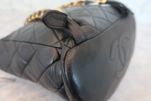 CHANEL/シャネル マトラッセチェーンリュック ラムスキン ブラック/ゴールド金具 リュック 700070219
