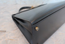 将图片加载到图库查看器，HERMES KELLY 32 Box carf leather Black 〇E刻印 Shoulder bag 700060168
