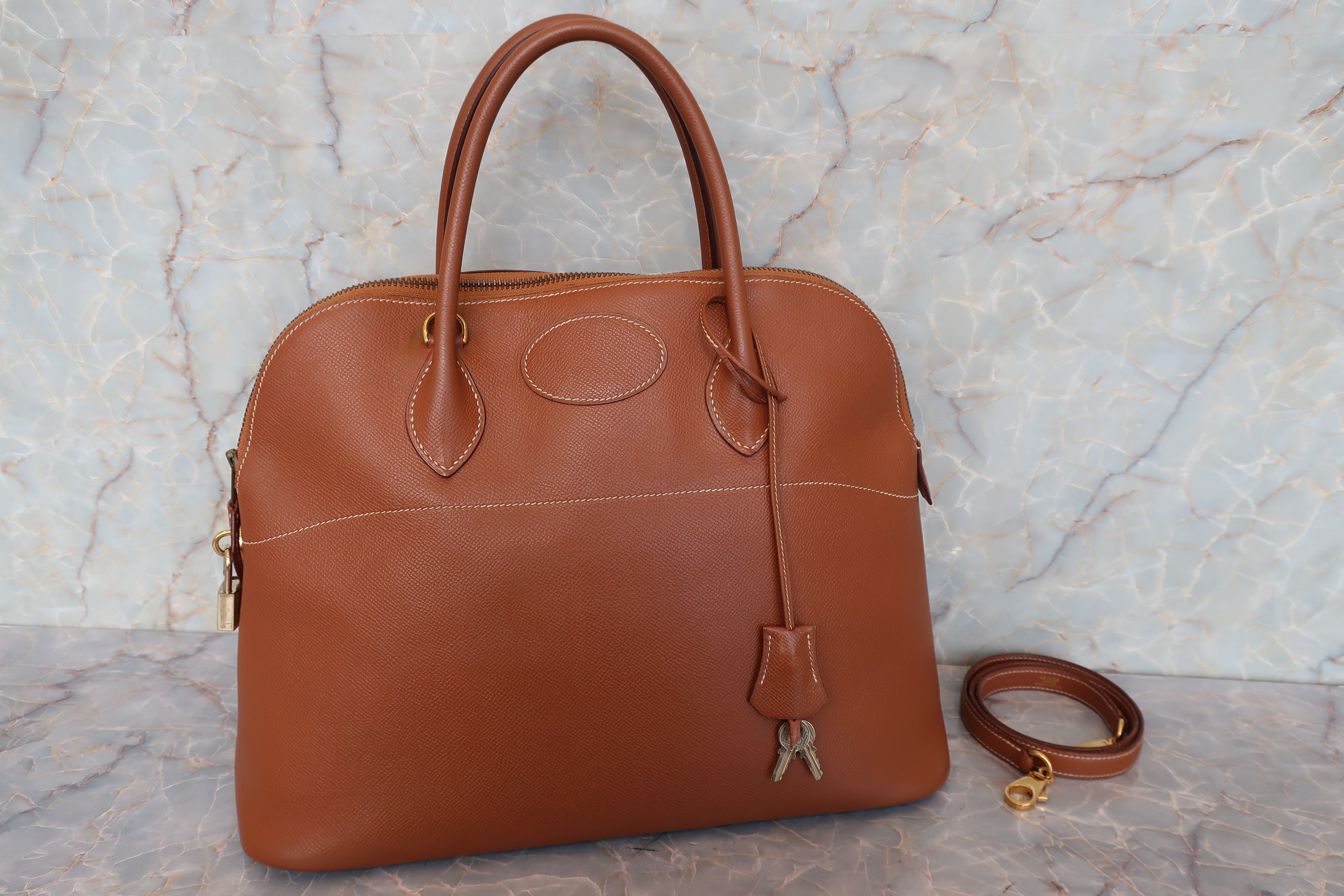 HERMES／エルメス ボリード35 クシュベル ゴールド ショルダーバッグ