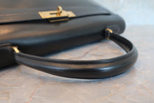 将图片加载到图库查看器，HERMES KELLY 32 Box carf leather Black 〇E刻印 Shoulder bag 700060168
