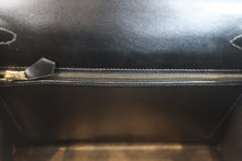 将图片加载到图库查看器，HERMES KELLY 28 Box carf leather Black □G刻印 Shoulder bag 800010144

