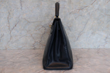 Load image into Gallery viewer, HERMES KELLY 32 Box carf leather Navy 〇R Engraving Hand bag 700100008
