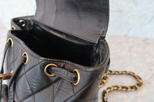 CHANEL/シャネル マトラッセチェーンリュック ラムスキン ブラック/ゴールド金具 リュック 700070219
