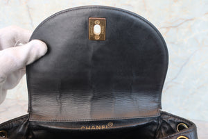 CHANEL/シャネル マトラッセチェーンリュック ラムスキン ブラック/ゴールド金具 リュック 700070219