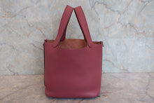 将图片加载到图库查看器，HERMES PICOTIN LOCK PM Clemence leather Bois de rose □O刻印 Hand bag 800080214
