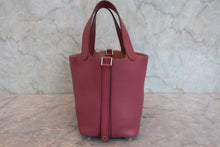 将图片加载到图库查看器，HERMES PICOTIN LOCK PM Clemence leather Bois de rose □O刻印 Hand bag 800080214
