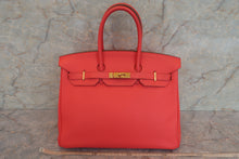 将图片加载到图库查看器，HERMES BIRKIN 35 Clemence leather Rose jaipur □P刻印 Hand bag 600070147
