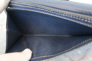 HERMES／エルメス ベアンクラシック リセ ブルー □F刻印 財布 700080095