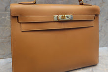 将图片加载到图库查看器，HERMES KELLY 32 Box carf leather Natural 〇Z刻印 Shoulder bag 700010122
