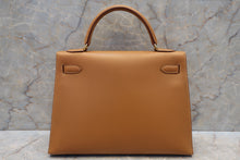 将图片加载到图库查看器，HERMES KELLY 32 Box carf leather Natural 〇Z刻印 Shoulder bag 700010122
