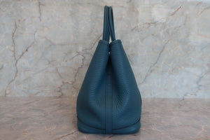 HERMES／エルメス ガーデンパーティTPM ネゴンダ コバルト □P刻印 トートバッグ 700060133