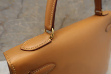 将图片加载到图库查看器，HERMES KELLY 32 Box carf leather Natural 〇Z刻印 Shoulder bag 700010122
